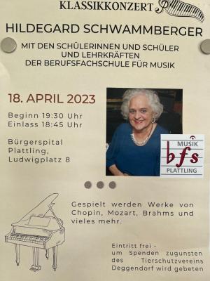 Klassikkonzert  im Bürgerspital Plattling am 18.April 2023